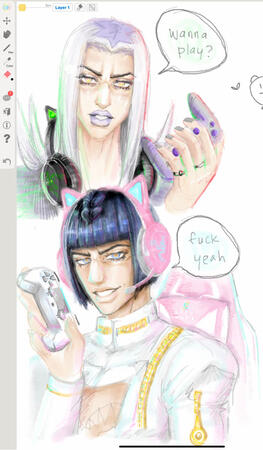 MagicalDraw celebrating abbacchio ASBR release